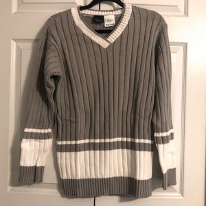 Boutique Europa gray/white sweater XL